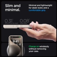 Удароустойчив твърд кейс за iPhone 15 Pro Max от Spigen Ultra Hybrid - Natural Titanium