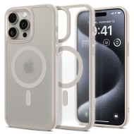 Удароустойчив кейс с MagSafe пръстен за iPhone 15 Pro от Spigen Ultra Hybrid Mag - Frost Natural Titanium