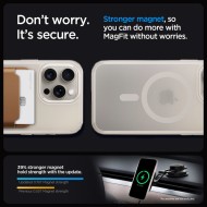 Удароустойчив кейс с MagSafe пръстен за iPhone 15 Pro Max от Spigen Ultra Hybrid Mag - Frost Natural Titanium