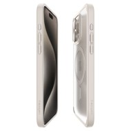 Удароустойчив кейс с MagSafe пръстен за iPhone 15 Pro от Spigen Ultra Hybrid Mag - Frost Natural Titanium