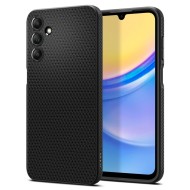 Силиконов кейс за Samsung Galaxy A15 4G / 5G от Spigen Liquid Air - Черен мат