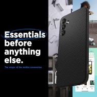 Силиконов кейс за Samsung Galaxy A15 4G / 5G от Spigen Liquid Air - Черен мат