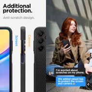 Силиконов кейс за Samsung Galaxy A15 4G / 5G от Spigen Liquid Air - Черен мат