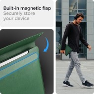Тънък калъф за 15-16 инчов лаптоп от Spigen Valentinus Sleeve - Jeju Green