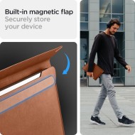 Тънък калъф за 15-16 инчов лаптоп от Spigen Valentinus Sleeve - Classic Brown