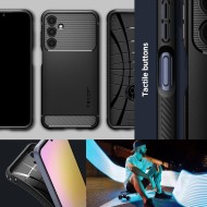 Удароустойчив кейс за Samsung Galaxy A25 5G от Spigen Rugged Armor - Черен мат