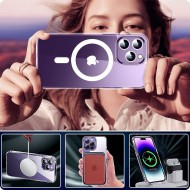 Твърд кейс с MagSafe пръстен за Samsung Galaxy S24 Ultra от Tech-Protect FlexAir Hybrid - Прозрачен