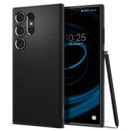 Силиконов кейс за Samsung Galaxy S24 Ultra от Spigen Liquid Air - Черен мат