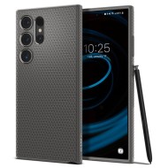 Силиконов кейс за Samsung Galaxy S24 Ultra от Spigen Liquid Air - Черен мат