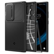 Кейс с капак за камерата за Samsung Galaxy S24 Ultra от Spigen Optik Armor - Черен
