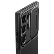 Кейс с капак за камерата за Samsung Galaxy S24 Ultra от Spigen Optik Armor - Черен