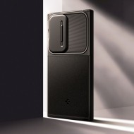 Кейс с капак за камерата за Samsung Galaxy S24 Ultra от Spigen Optik Armor - Черен