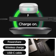 Кейс с капак за камерата за Samsung Galaxy S24 Ultra от Spigen Optik Armor - Черен