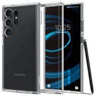 Удароустойчив твърд кейс за Samsung Galaxy S24 Ultra от Spigen Ultra Hybrid - Прозрачен