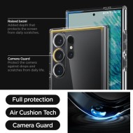 Удароустойчив твърд кейс за Samsung Galaxy S24 Ultra от Spigen Ultra Hybrid - Прозрачен