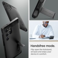 Удароустойчив, твърд кейс за Samsung Galaxy S24 Ultra от Spigen Tough Armor - Черен