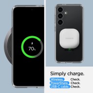 Удароустойчив твърд кейс за Samsung Galaxy S24 от Spigen Ultra Hybrid - Прозрачен