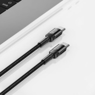 Кабел за зареждане USB-C / USB-C с PD 100W / 20V / 5A от Tech-Protect Ultraboost Evo - 200см Черен