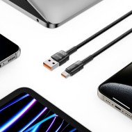 Кабел за зареждане USB-A / USB-C с PD 100W / 20V / 5A от Tech-Protect Ultraboost Evo - 100см Черен