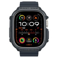 Удароустойчив кейс за Apple Watch Ultra 1/2 (49mm) от Spigen Rugged Armor - Dark Grey