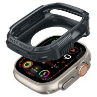 Удароустойчив кейс за Apple Watch Ultra 1/2 (49mm) от Spigen Rugged Armor - Dark Grey