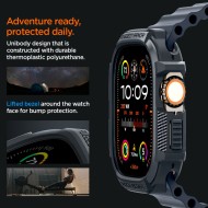 Удароустойчив кейс за Apple Watch Ultra 1/2 (49mm) от Spigen Rugged Armor - Dark Grey