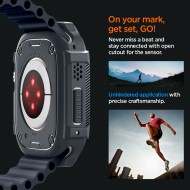 Удароустойчив кейс за Apple Watch Ultra 1/2 (49mm) от Spigen Rugged Armor - Dark Grey