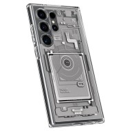 Удароустойчив твърд кейс за Samsung Galaxy S24 Ultra от Spigen Ultra Hybrid - Zero One White