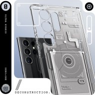 Удароустойчив твърд кейс за Samsung Galaxy S24 Ultra от Spigen Ultra Hybrid - Zero One White