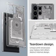 Удароустойчив твърд кейс за Samsung Galaxy S24 Ultra от Spigen Ultra Hybrid - Zero One White