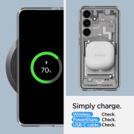 Удароустойчив твърд кейс за Samsung Galaxy S24 от Spigen Ultra Hybrid - Zero One White