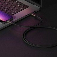 Кабел с Thunderbolt 3 от Ringke USB 3.2 Gen 2x2 с 2 USB-C и PD 240w 200см - Черен