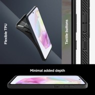 Силиконов кейс за Samsung Galaxy A35 5G от Spigen Liquid Air - Черен мат