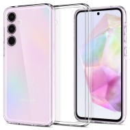 Удароустойчив твърд кейс за Samsung Galaxy A35 5G от Spigen Ultra Hybrid - Прозрачен