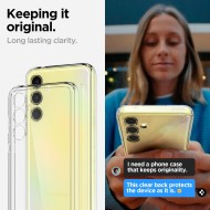 Удароустойчив твърд кейс за Samsung Galaxy A35 5G от Spigen Ultra Hybrid - Прозрачен