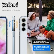 Удароустойчив твърд кейс за Samsung Galaxy A35 5G от Spigen Ultra Hybrid - Прозрачен