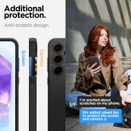 Силиконов кейс за Samsung Galaxy A55 5G от Spigen Liquid Air - Черен мат