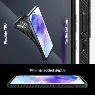 Силиконов кейс за Samsung Galaxy A55 5G от Spigen Liquid Air - Черен мат