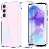 Удароустойчив твърд кейс за Samsung Galaxy A55 5G от Spigen Ultra Hybrid - Прозрачен