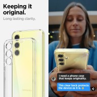 Удароустойчив твърд кейс за Samsung Galaxy A55 5G от Spigen Ultra Hybrid - Прозрачен