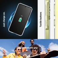 Удароустойчив твърд кейс за Samsung Galaxy A55 5G от Spigen Ultra Hybrid - Прозрачен