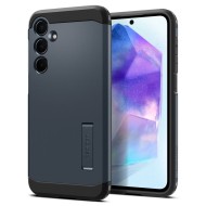 Удароустойчив, твърд кейс за Samsung Galaxy A55 5G от Spigen Tough Armor - Metal Slate