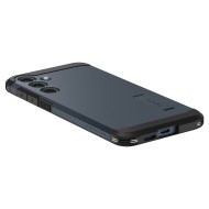 Удароустойчив, твърд кейс за Samsung Galaxy A55 5G от Spigen Tough Armor - Metal Slate
