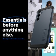 Удароустойчив, твърд кейс за Samsung Galaxy A55 5G от Spigen Tough Armor - Metal Slate