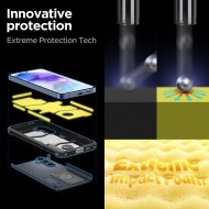 Удароустойчив, твърд кейс за Samsung Galaxy A55 5G от Spigen Tough Armor - Metal Slate