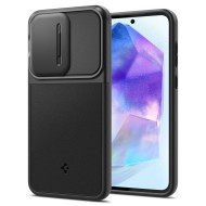 Кейс с капак за камерата за Samsung Galaxy A55 5G от Spigen Optik Armor - Черен