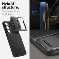 Кейс с капак за камерата за Samsung Galaxy A55 5G от Spigen Optik Armor - Черен