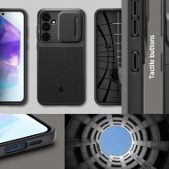 Кейс с капак за камерата за Samsung Galaxy A55 5G от Spigen Optik Armor - Черен