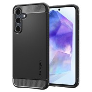 Удароустойчив кейс за Samsung Galaxy A55 5G от Spigen Rugged Armor - Черен мат