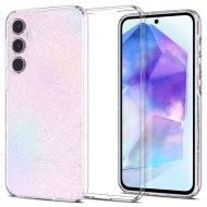 Удароустойчив, силиконов кейс за Samsung Galaxy A55 5G от Spigen Liquid Crystal - Glitter Crystal